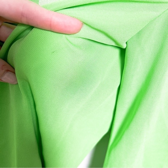 Givenchy Evening Ruched Crepe Dress in Jersey Green Gathered hidden zipper sz 40 - Picture 11 of 14